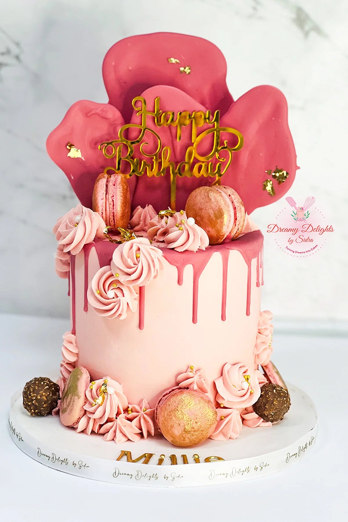 Pink ButterCream and Macaron