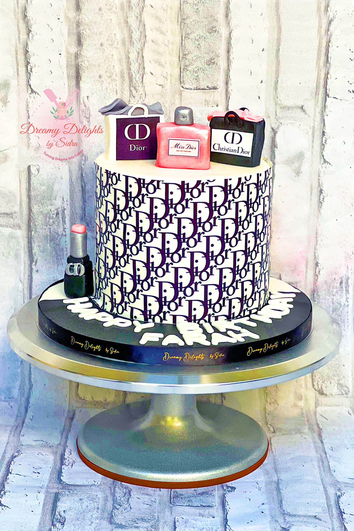 Couture-Inspired Dior Cake for Upscale Events