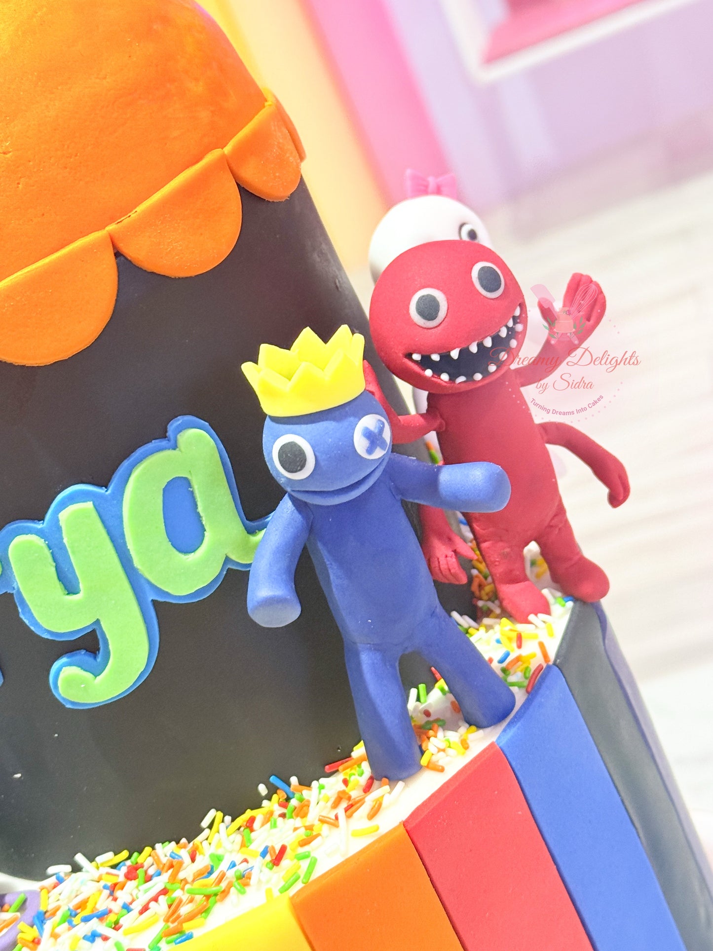 Rainbow Friends Cake