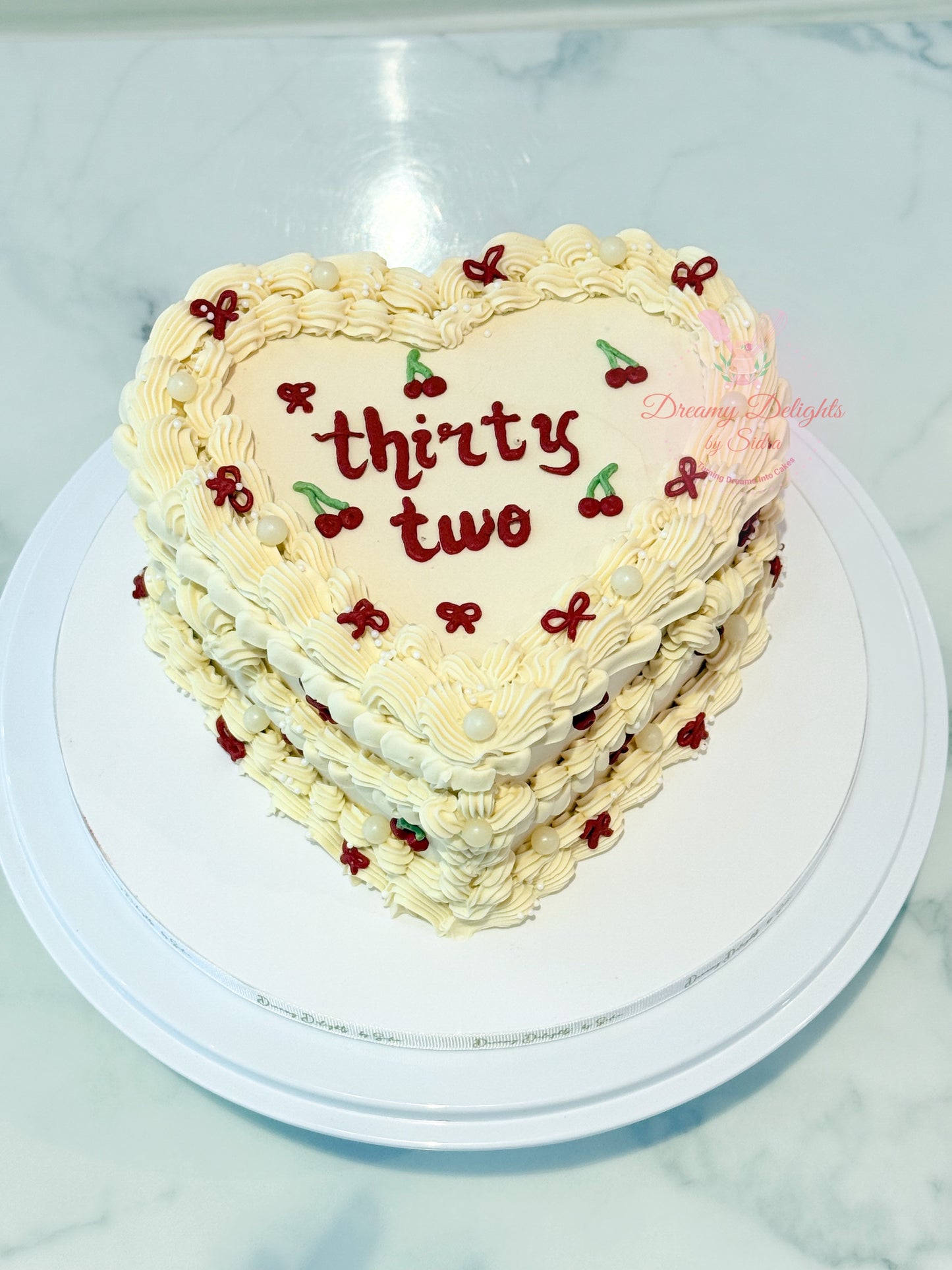 Vintage Heart Cake for Her