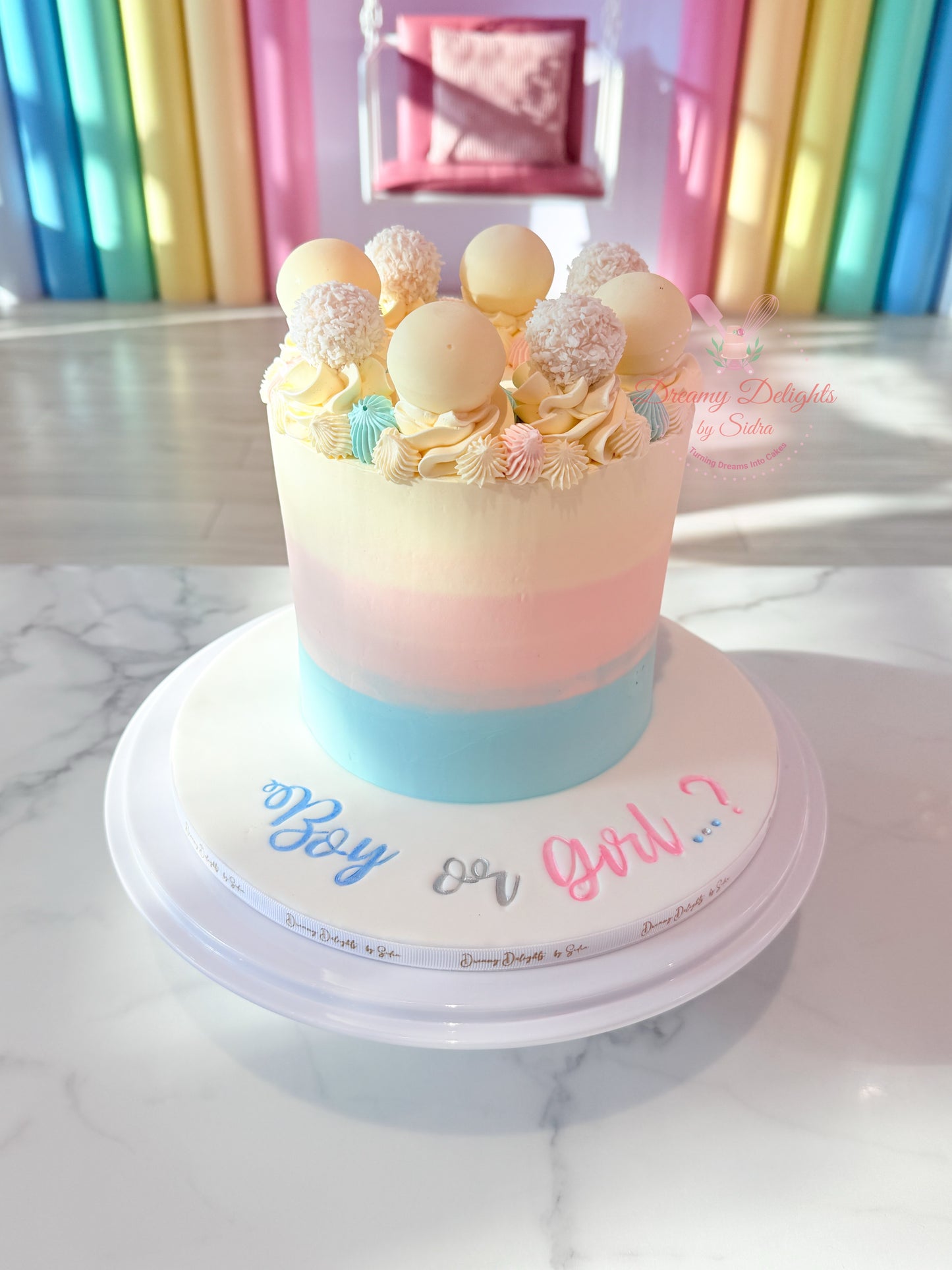 Elegant Boy or Girl Cake