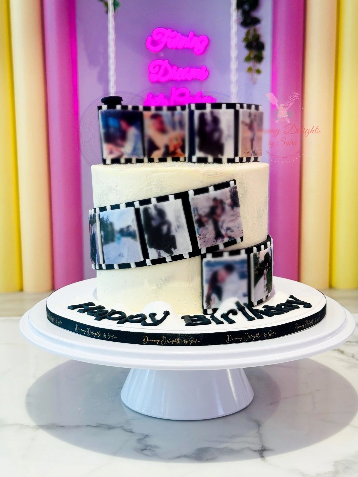 Photo Reel Celebration Cake