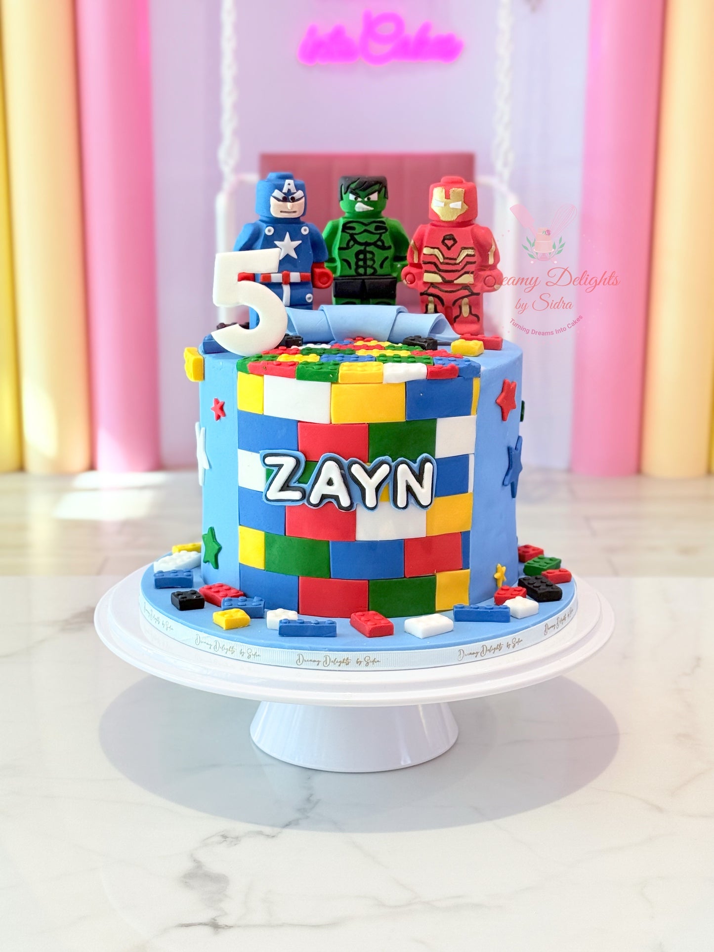 Lego Superhero Cake