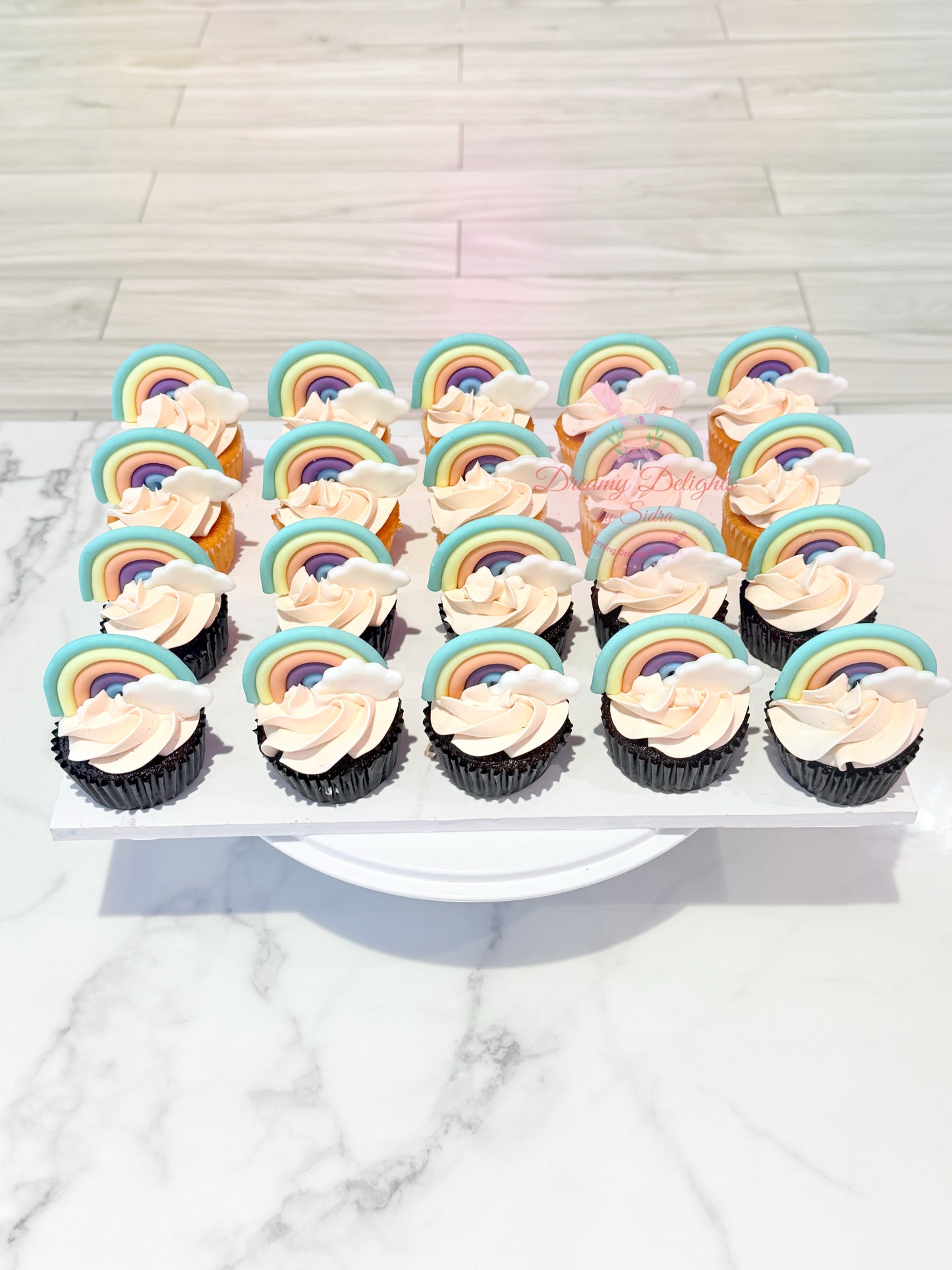 Vibrant Rainbow Cupcakes