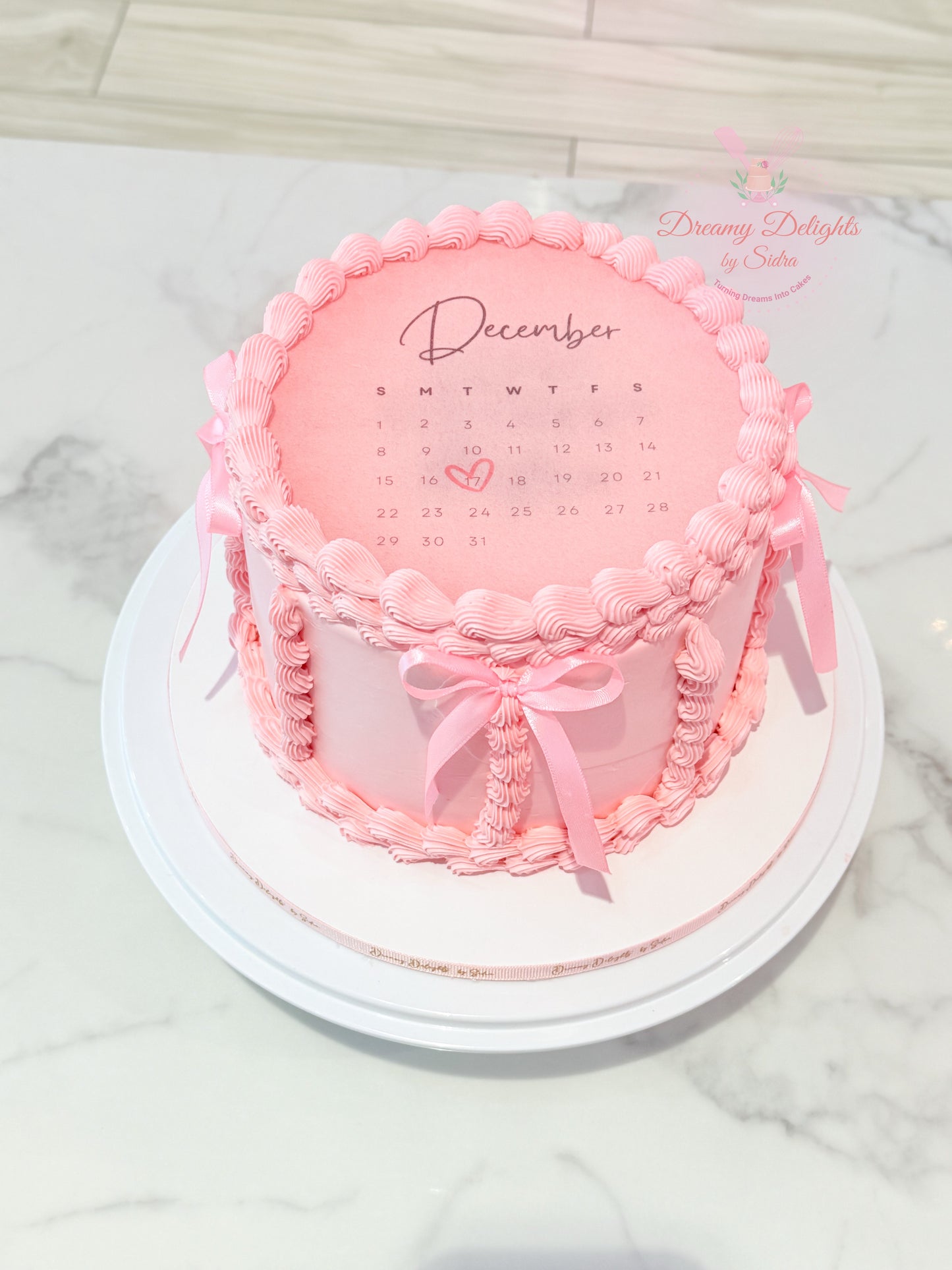 Calendar Burnaway Cake
