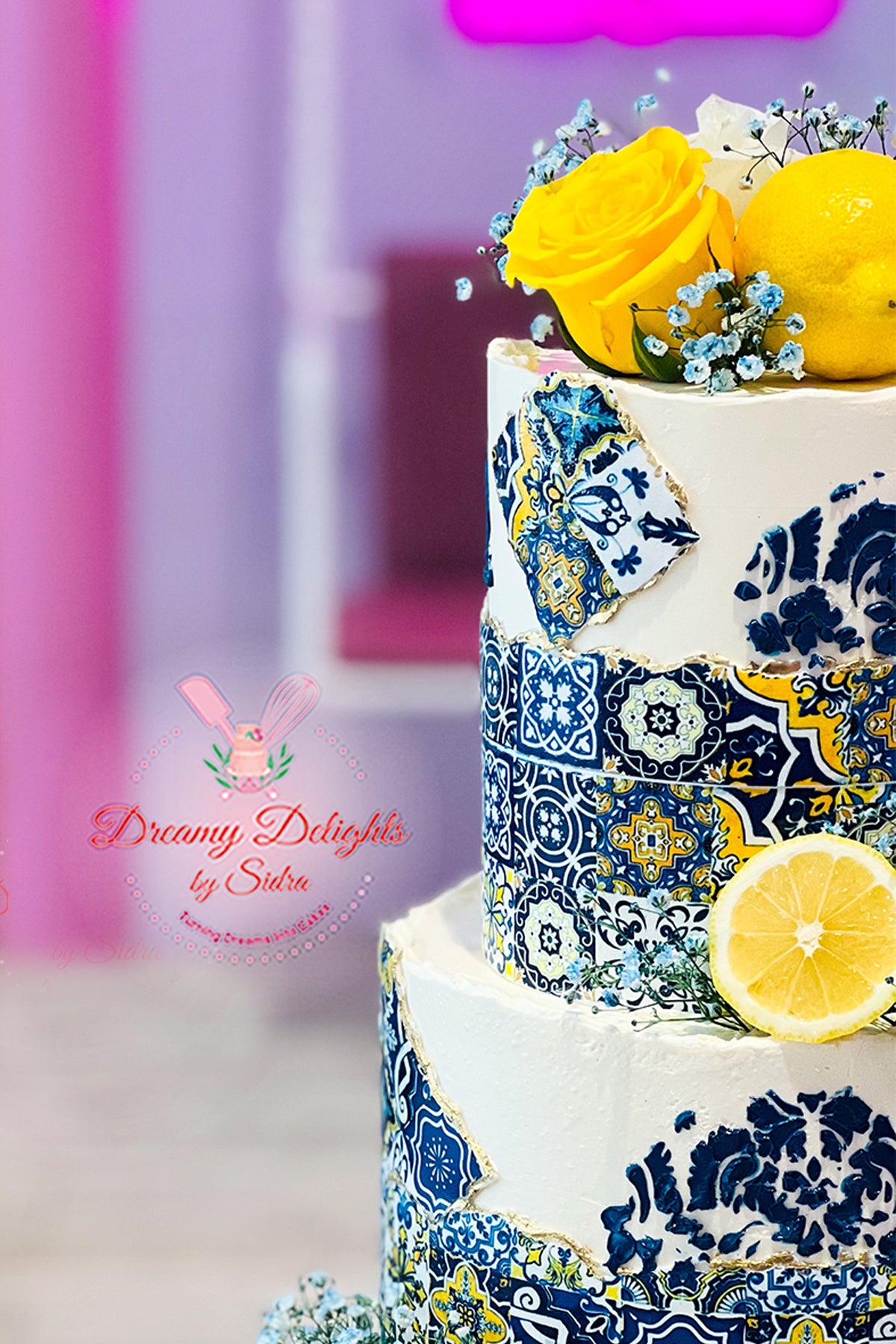 Lemon and Tiles cake
