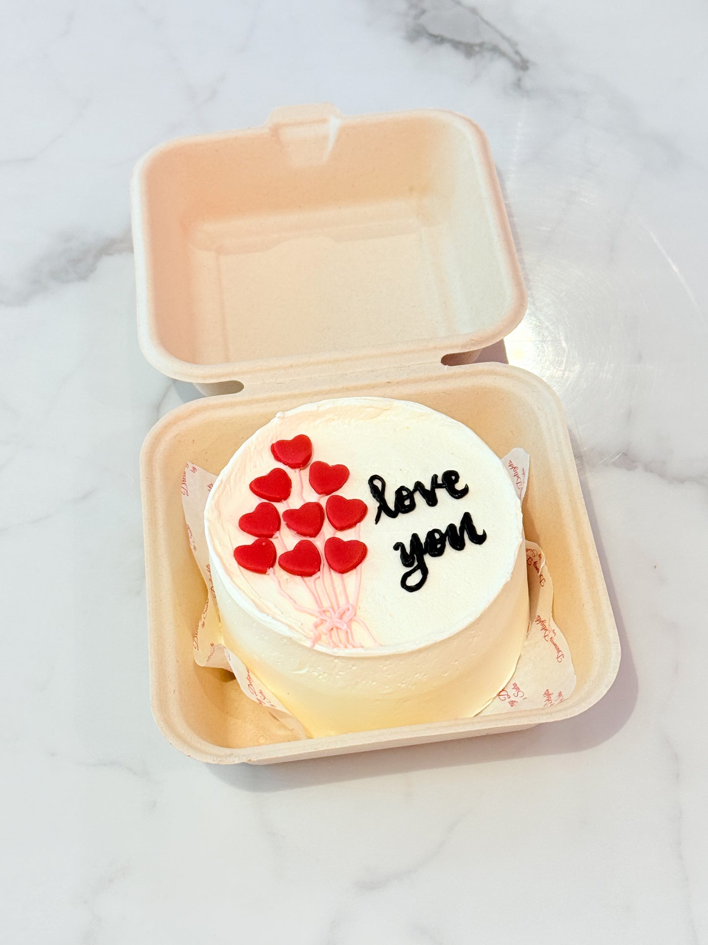 Love you bento cake
