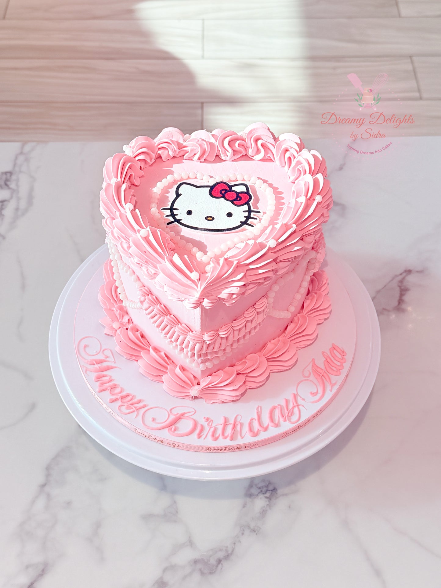 Hello Kitty Heart Cake