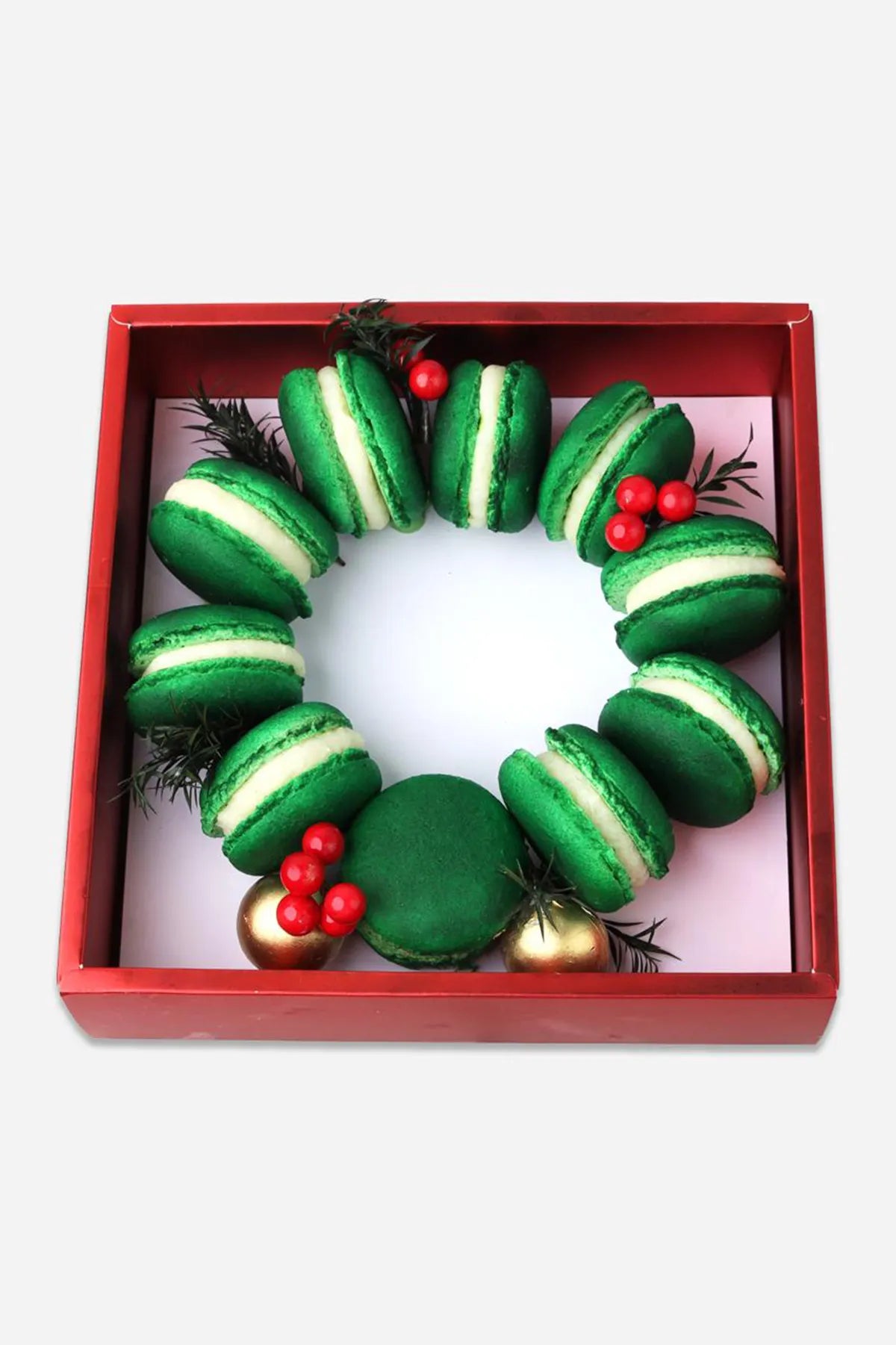 Christmas Macaron Wreath