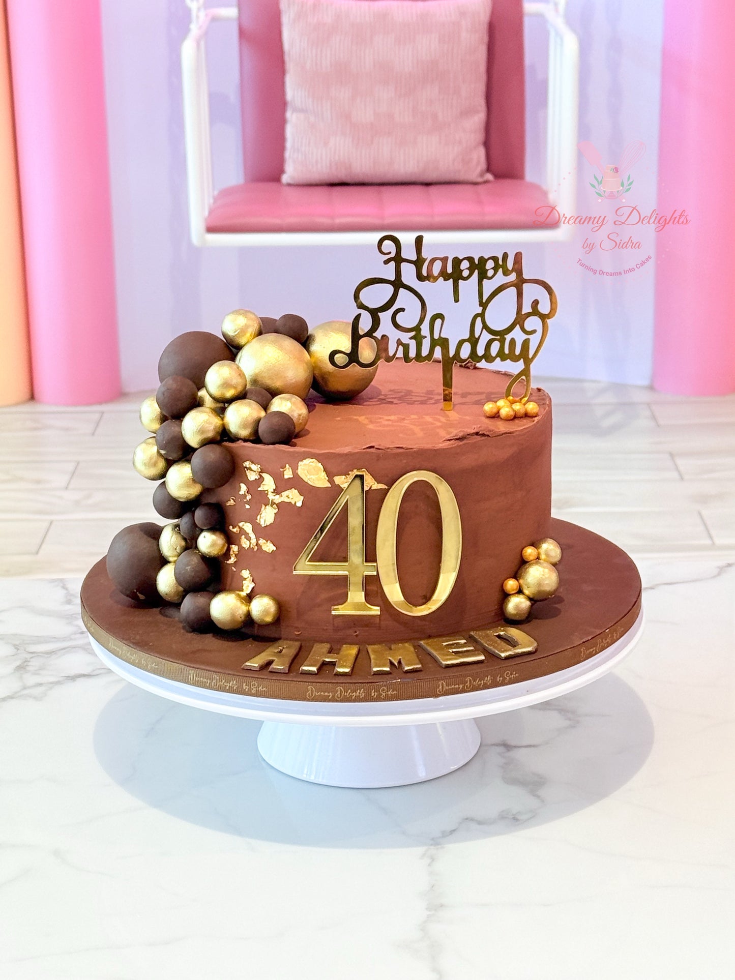 Custom 40th Birthday Cake