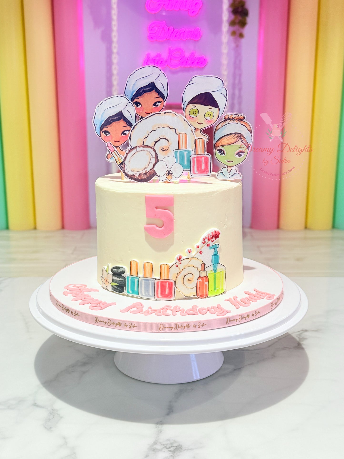 Spa Birthday Cake for Girls