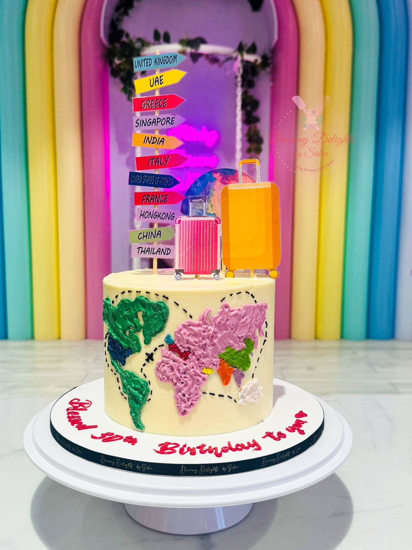 Travel Countries Cake
