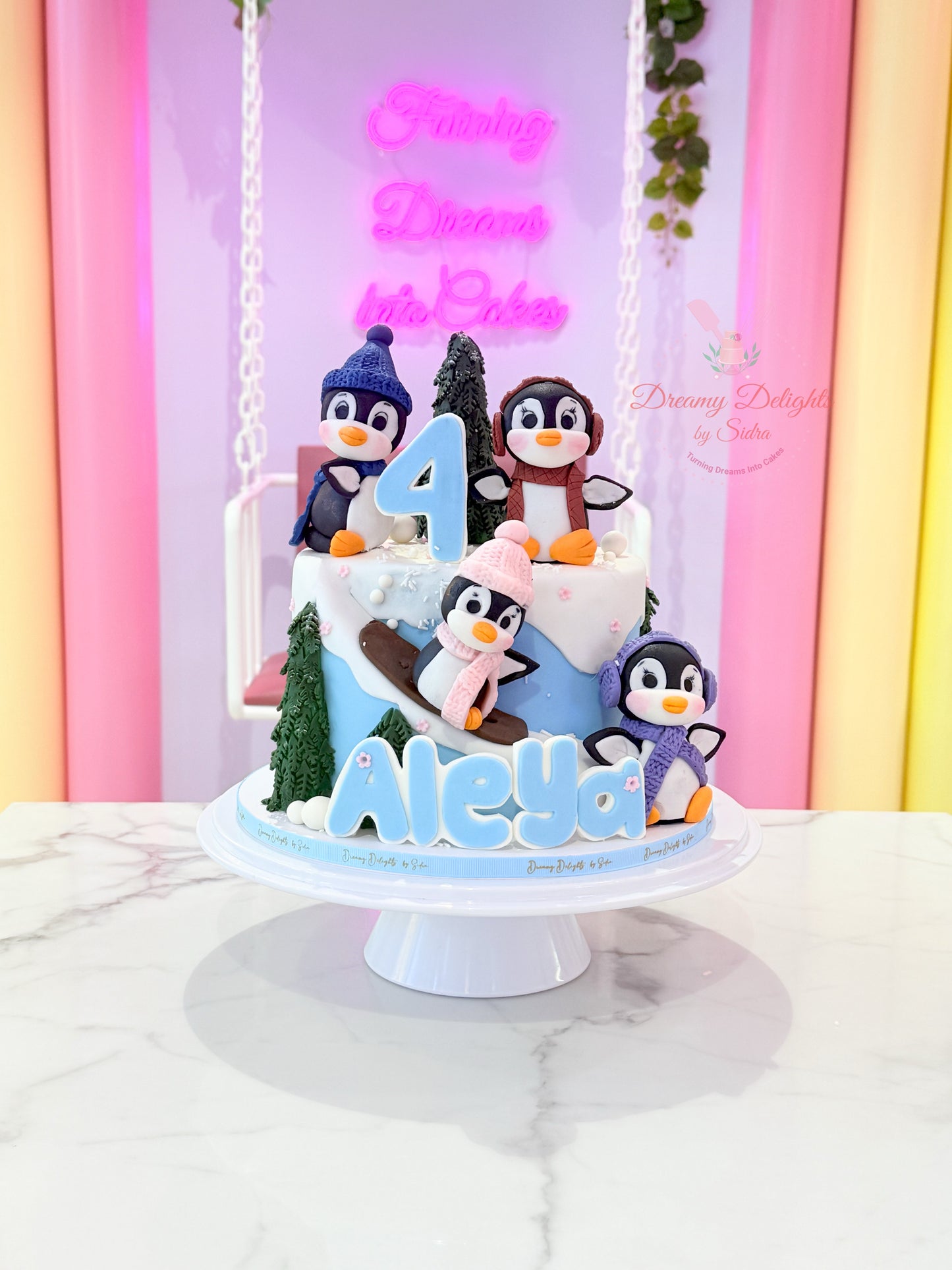Cute Penguin Cake