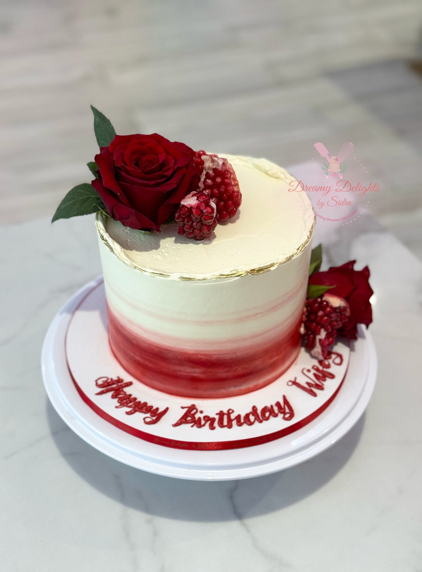 Rose and Pomegranate Cake