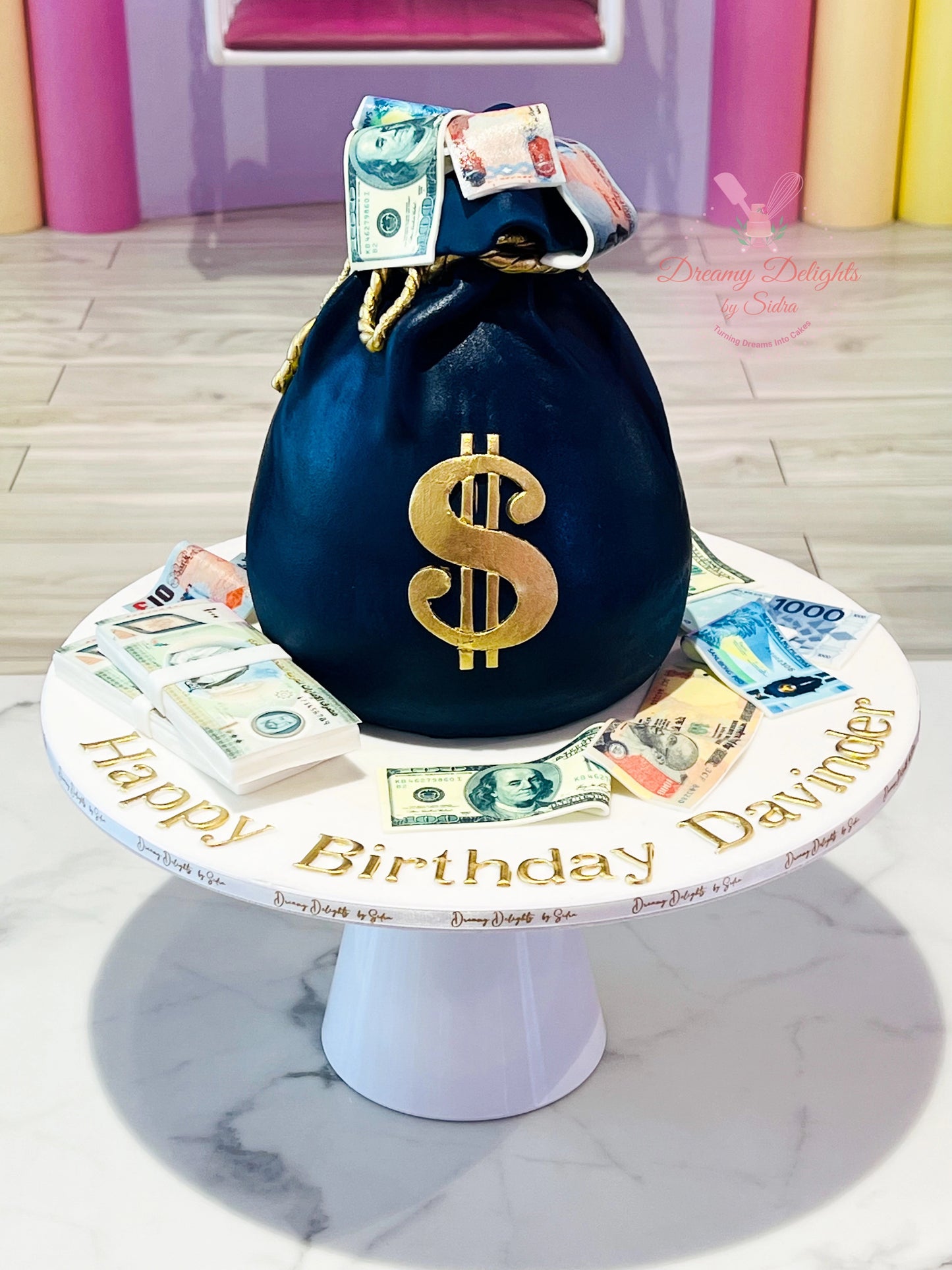 Money Sack Cake