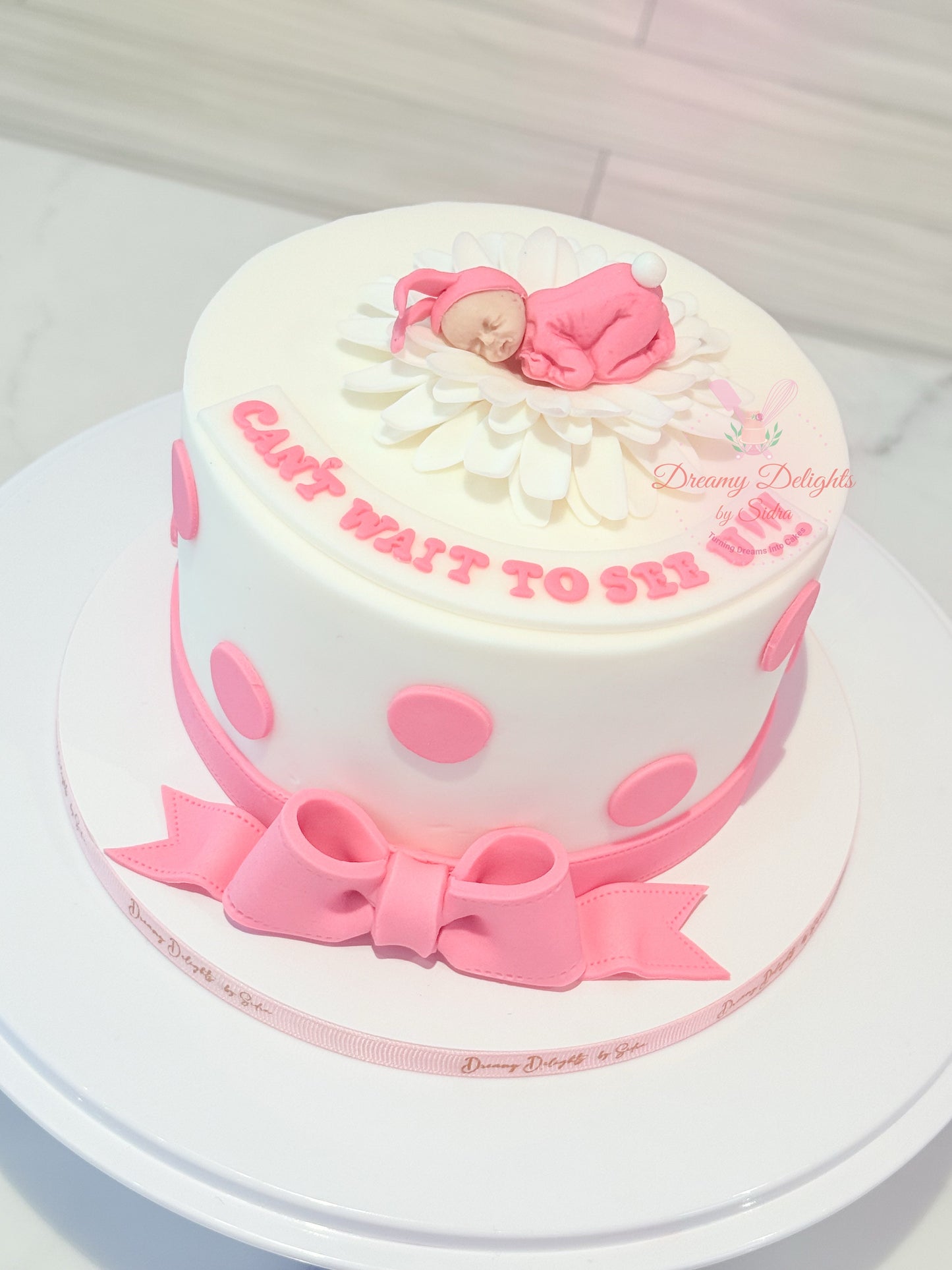 Elegant Baby Girl Cake