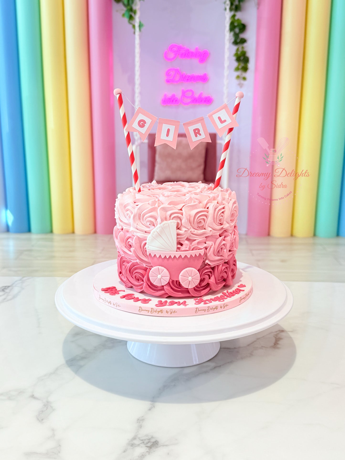 Welcome Baby Girl Cake