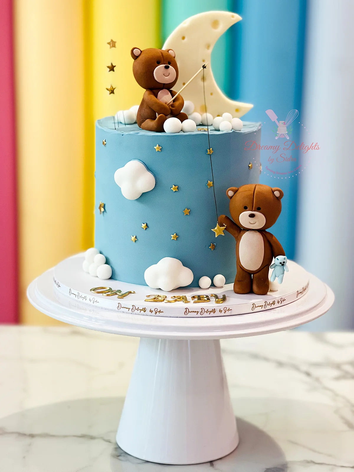 Teddy Baby Shower Cake