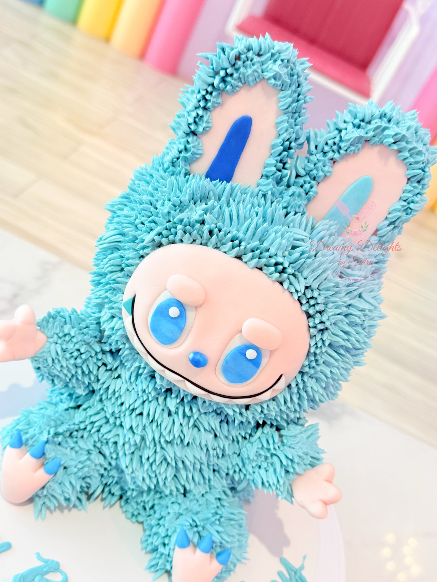 Blue Labubu Birthday Cake