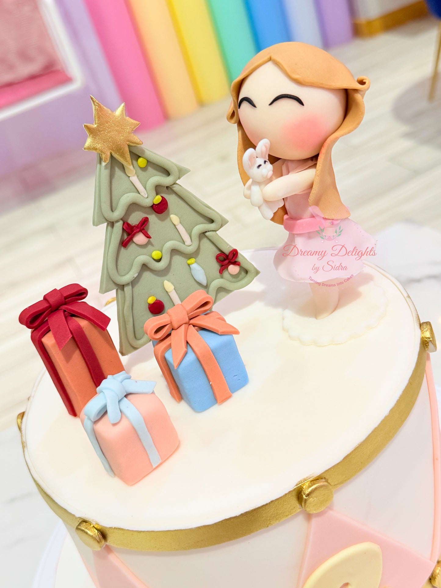Christmas Birthday Girl Cake