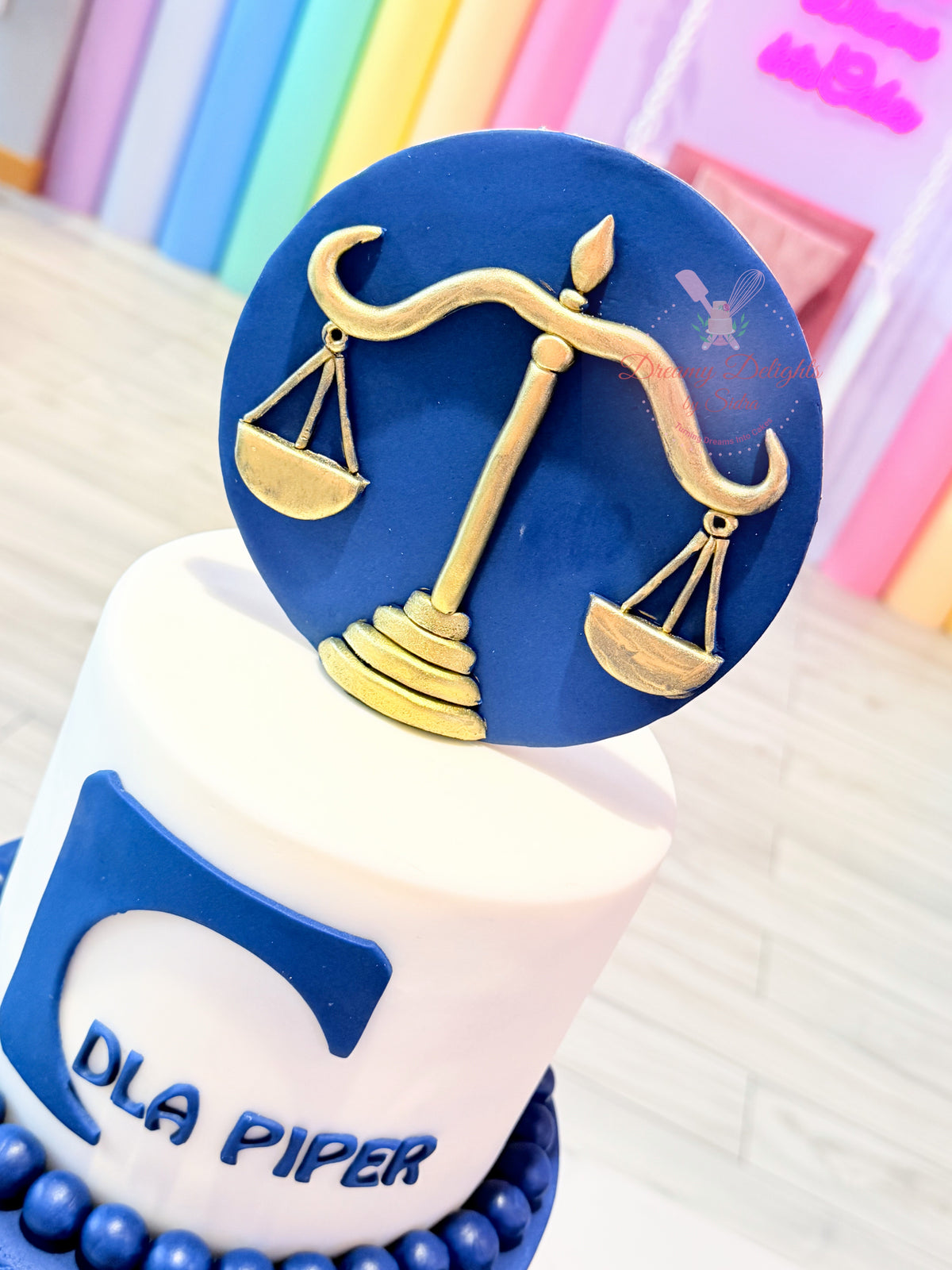 Elegant Corporate Anniversary Cake