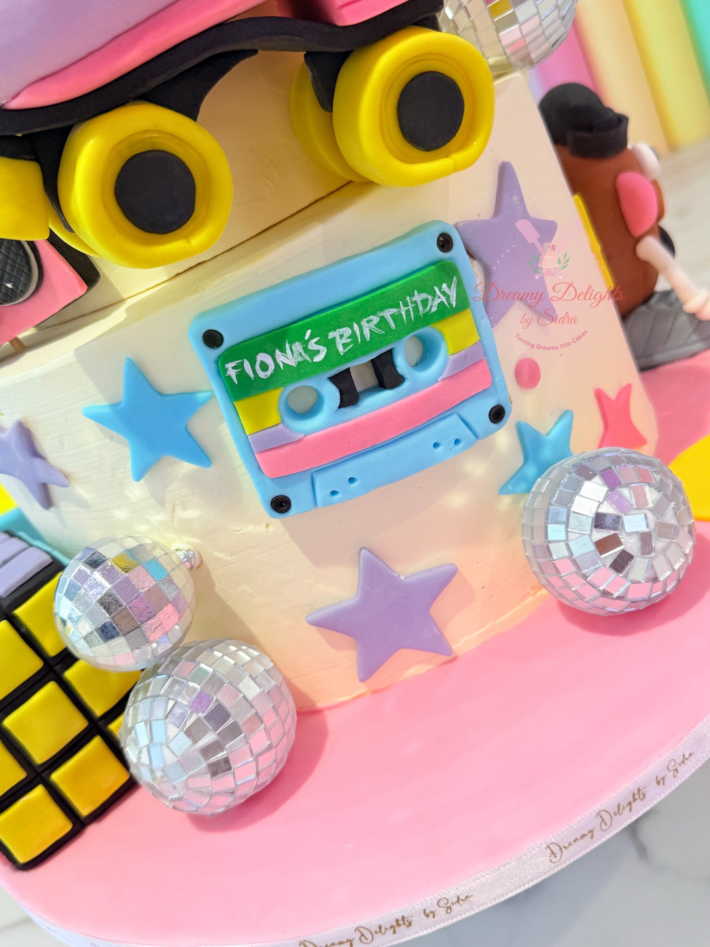 Retro Disco 80s Theme Cake