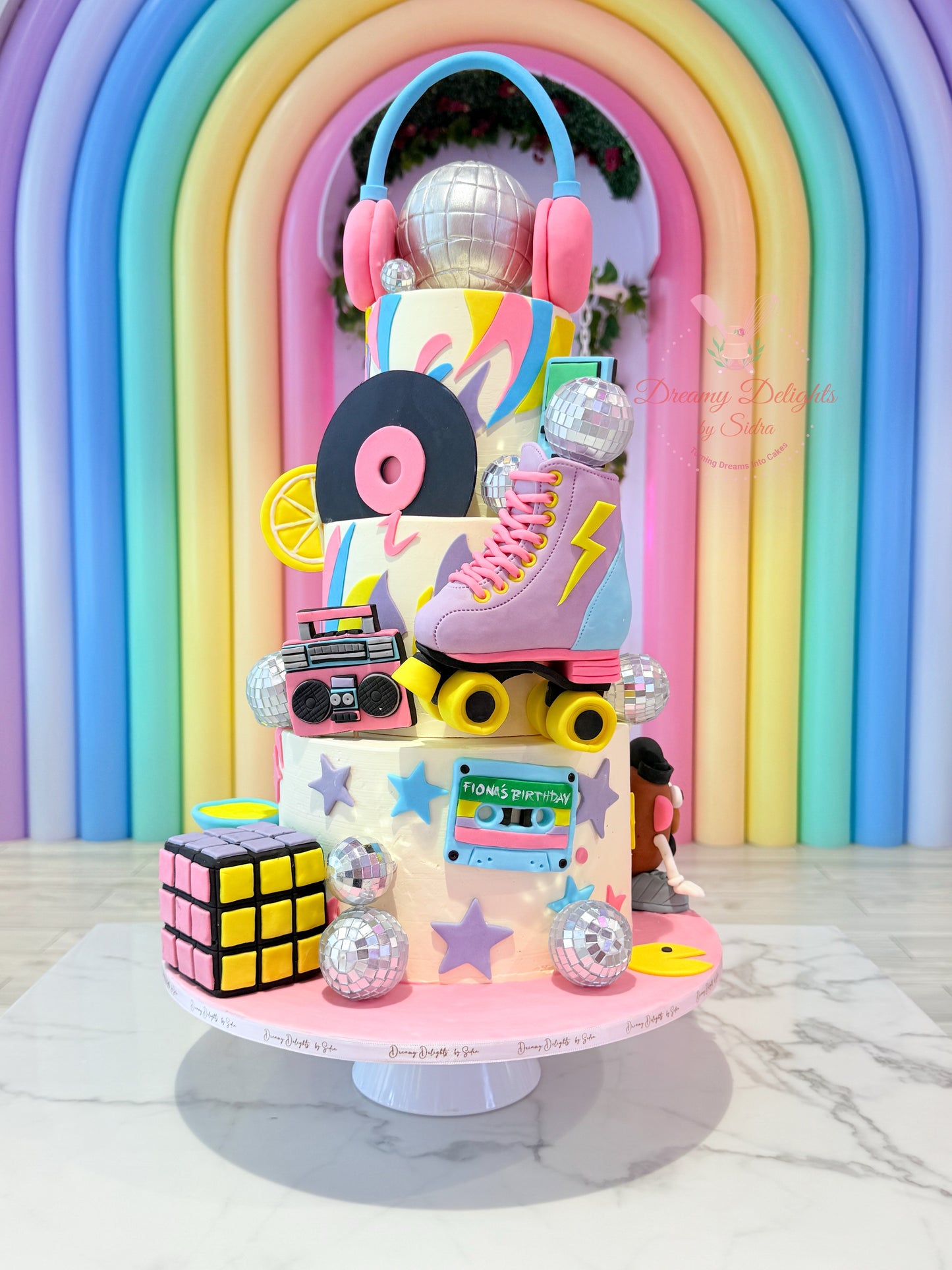 Retro Disco 80s Theme Cake