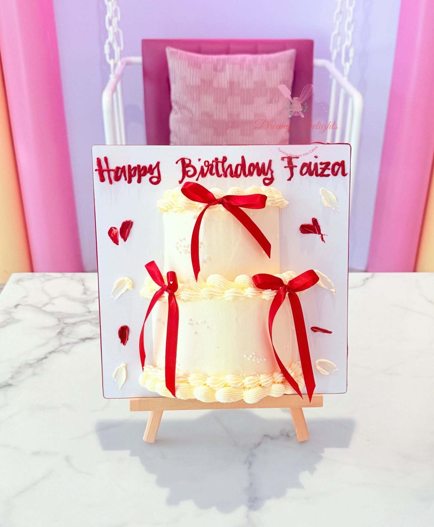 Standing Canvas Birthday Cake