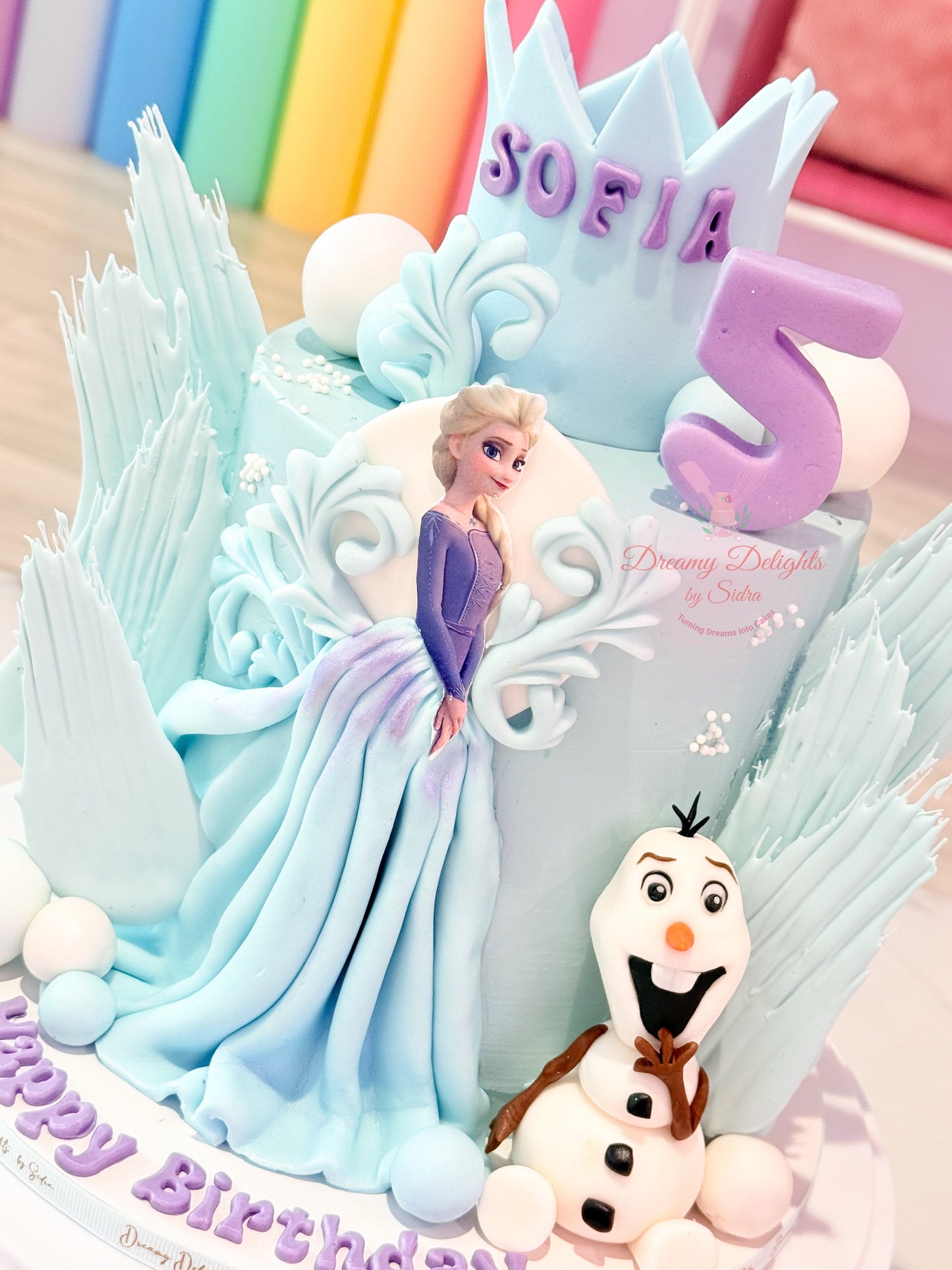 Elsa Frozen theme Cake