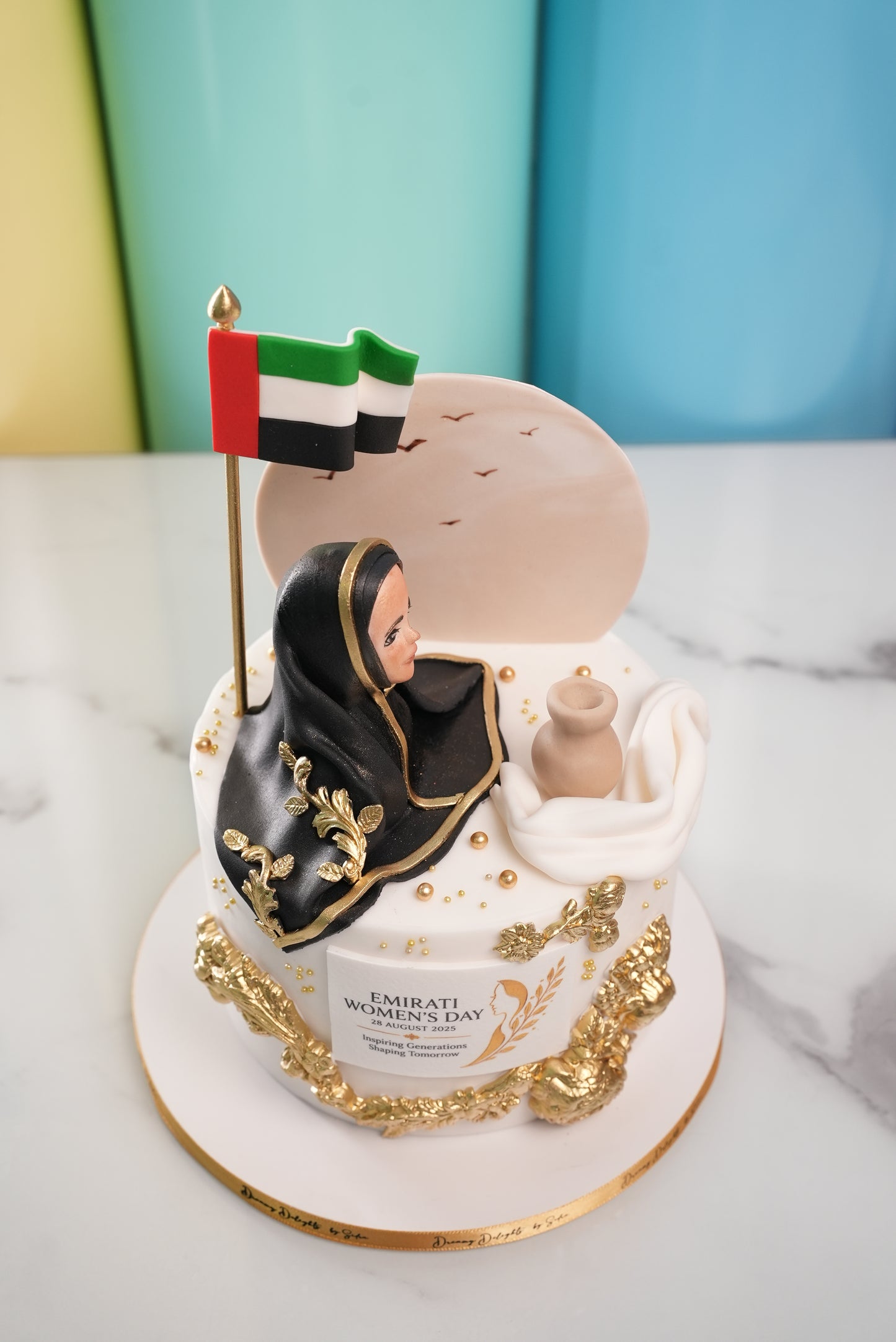 Elegant Emirati Women's Day Cake
