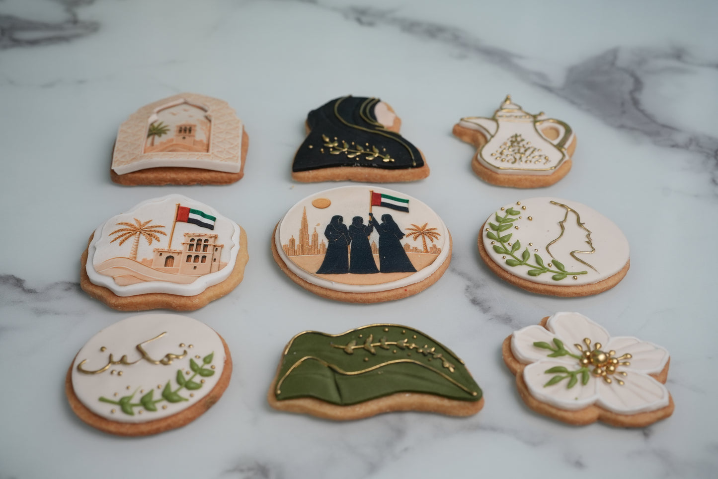 Elegant Emirati Women's Day Cookies
