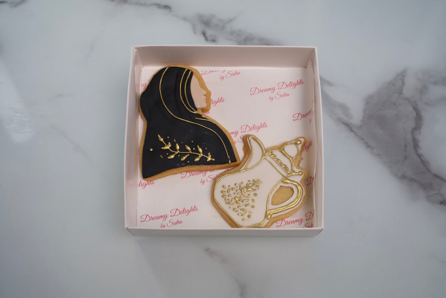 Emirati Women's Day corporate cookie gift set with handcrafted UAE-inspired designs
