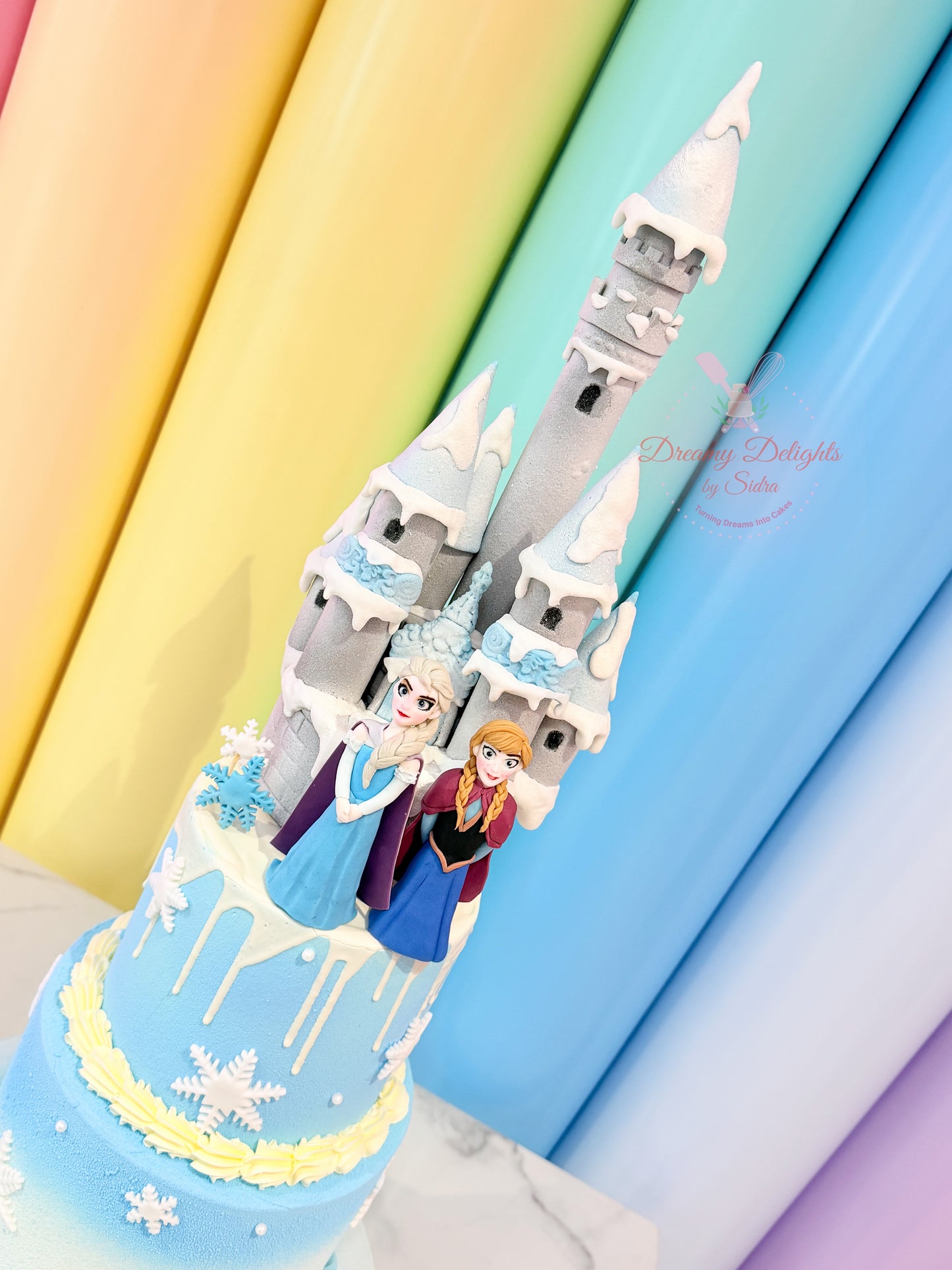 Frozen Princess Castle Cake