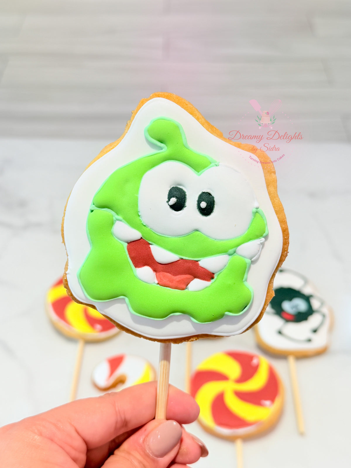 Om Nom Character Cookie