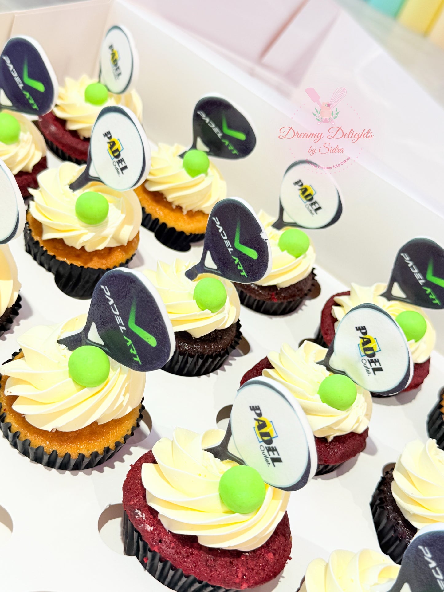 Padel Themed Cupcakes