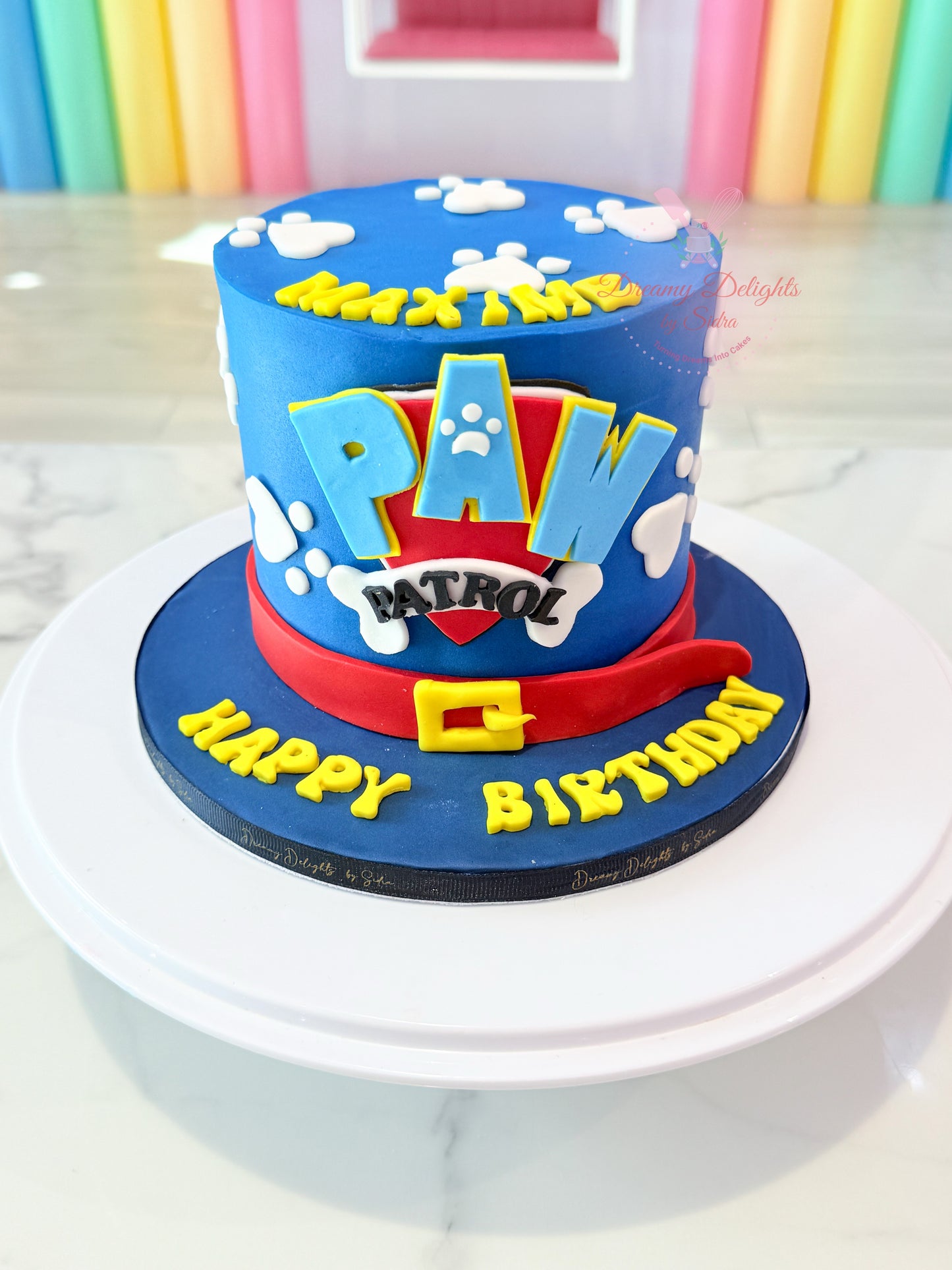 Paw Patrol birthday cake for boys with fondant design in Dubai