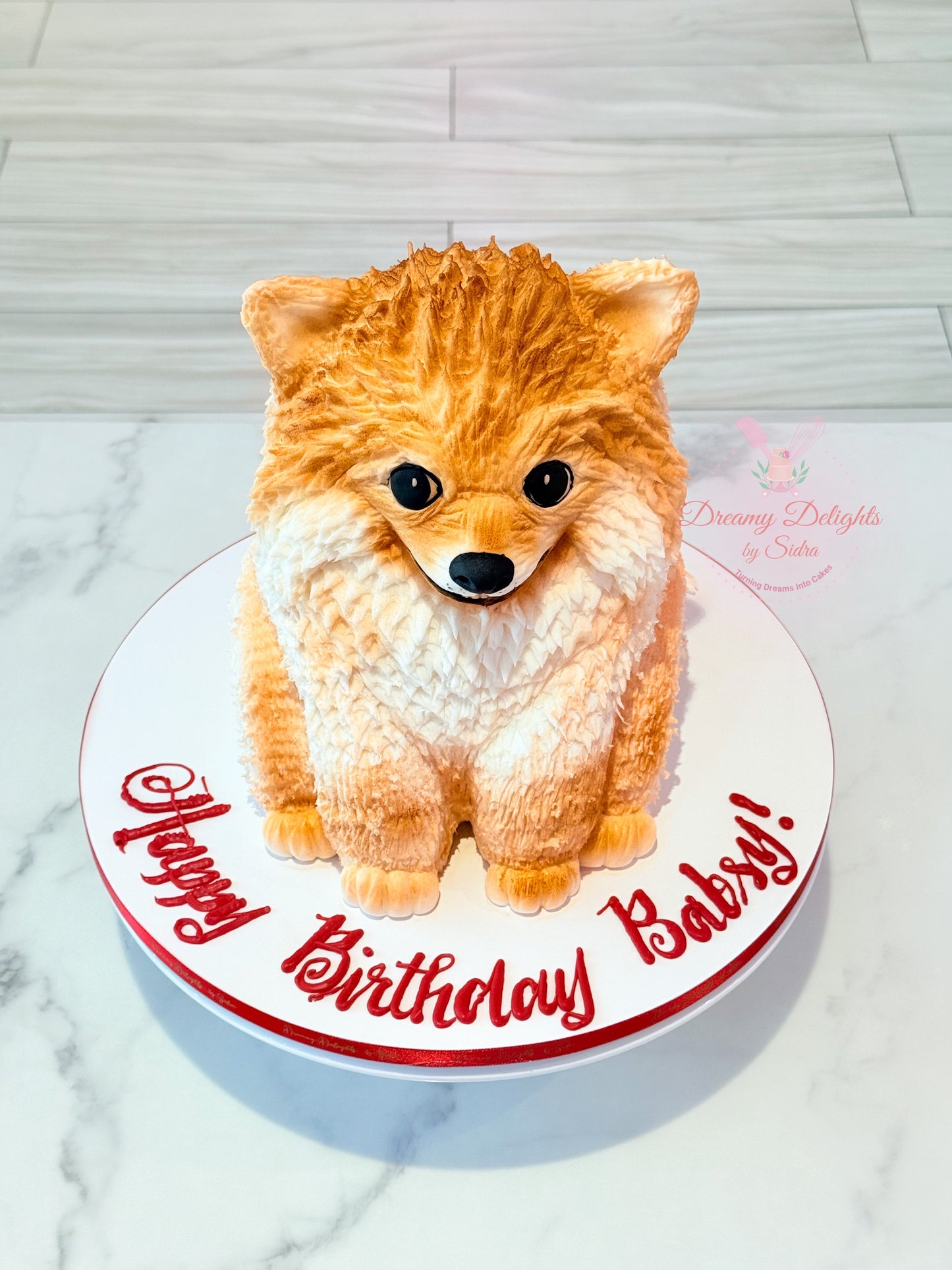 Pomeranian Dog Cake
