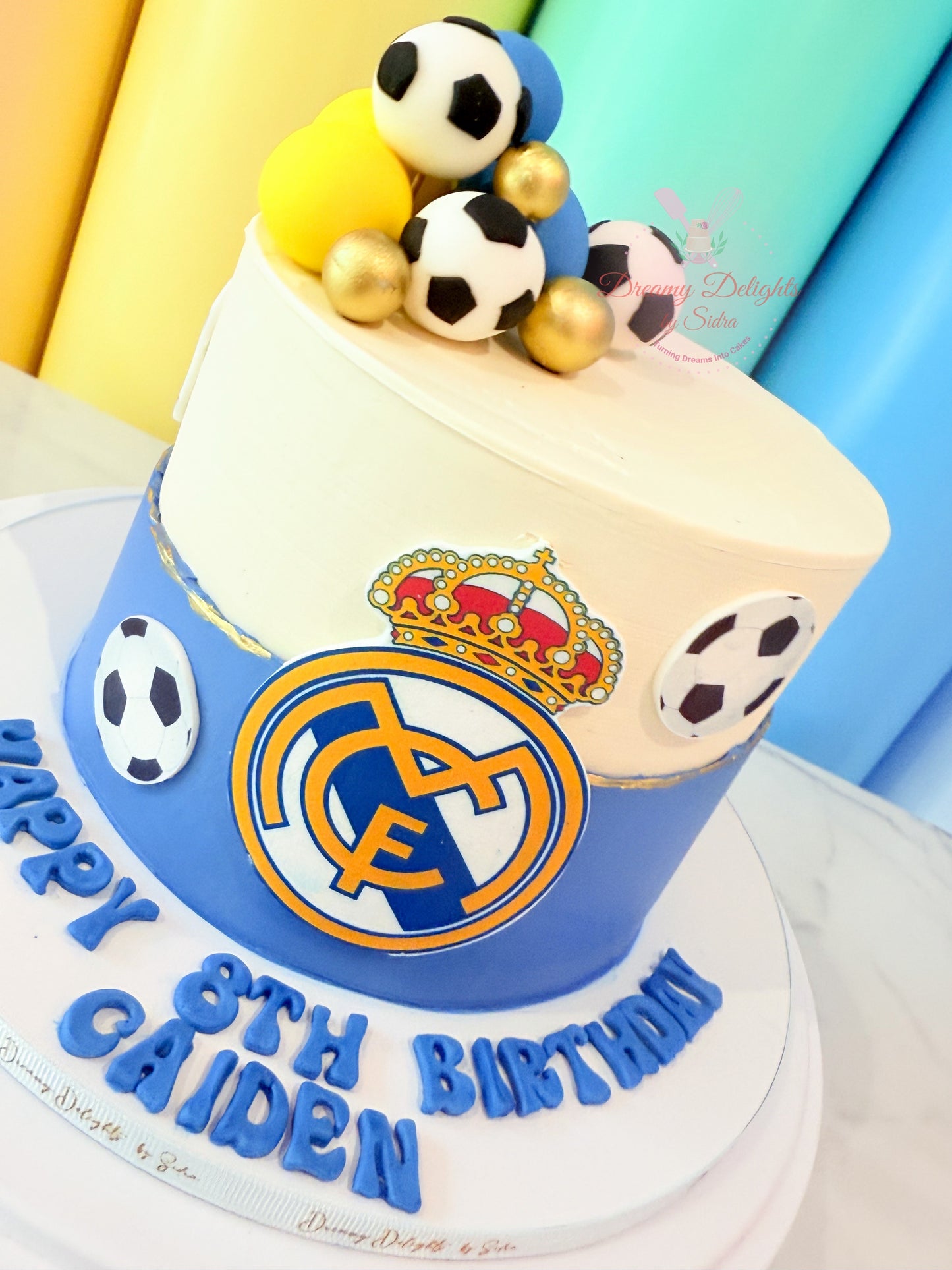Real Madrid Football Theme Birthday Cake