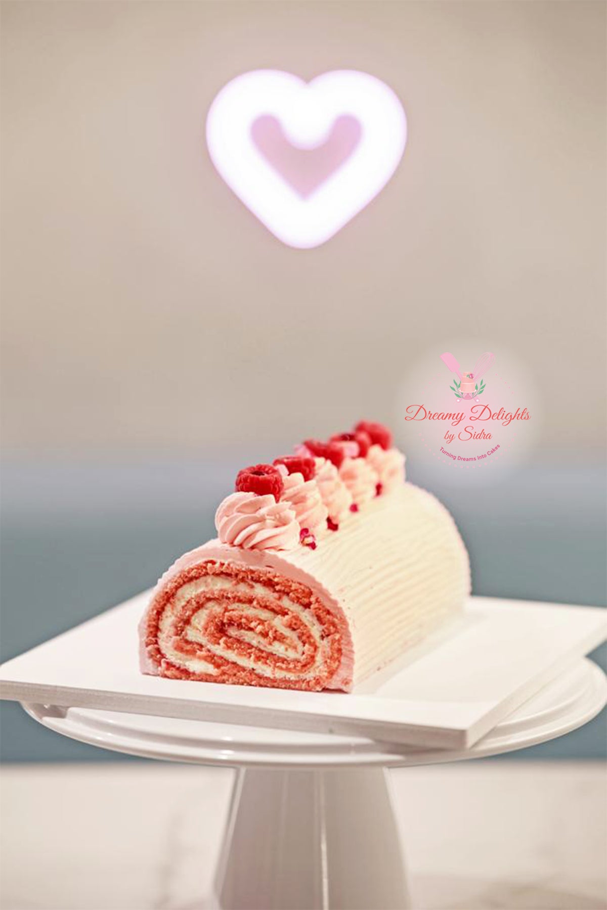 Raspberry Swiss roll