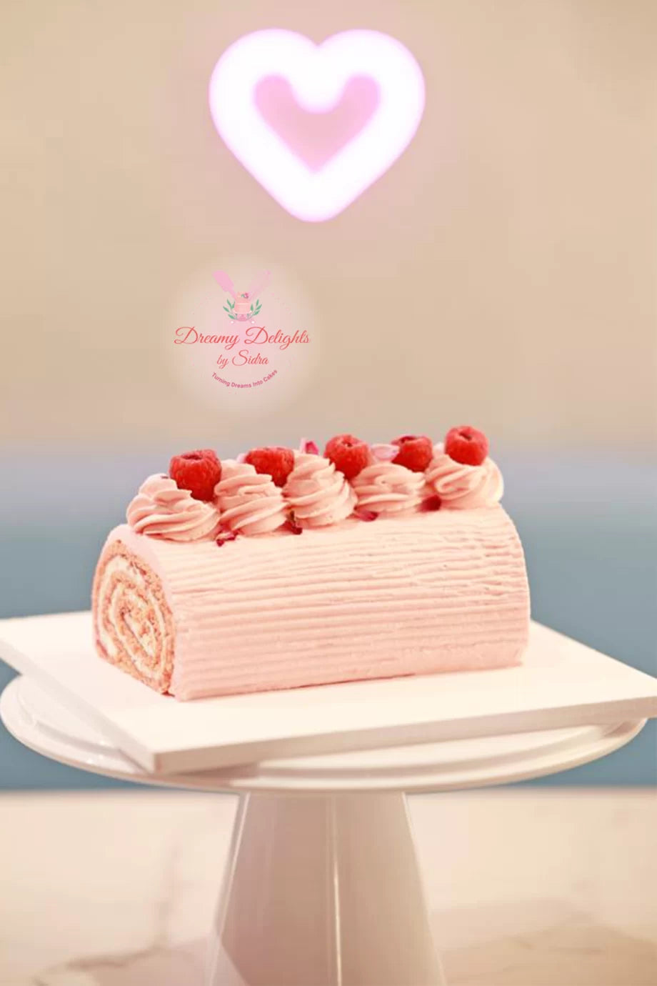Raspberry Swiss roll
