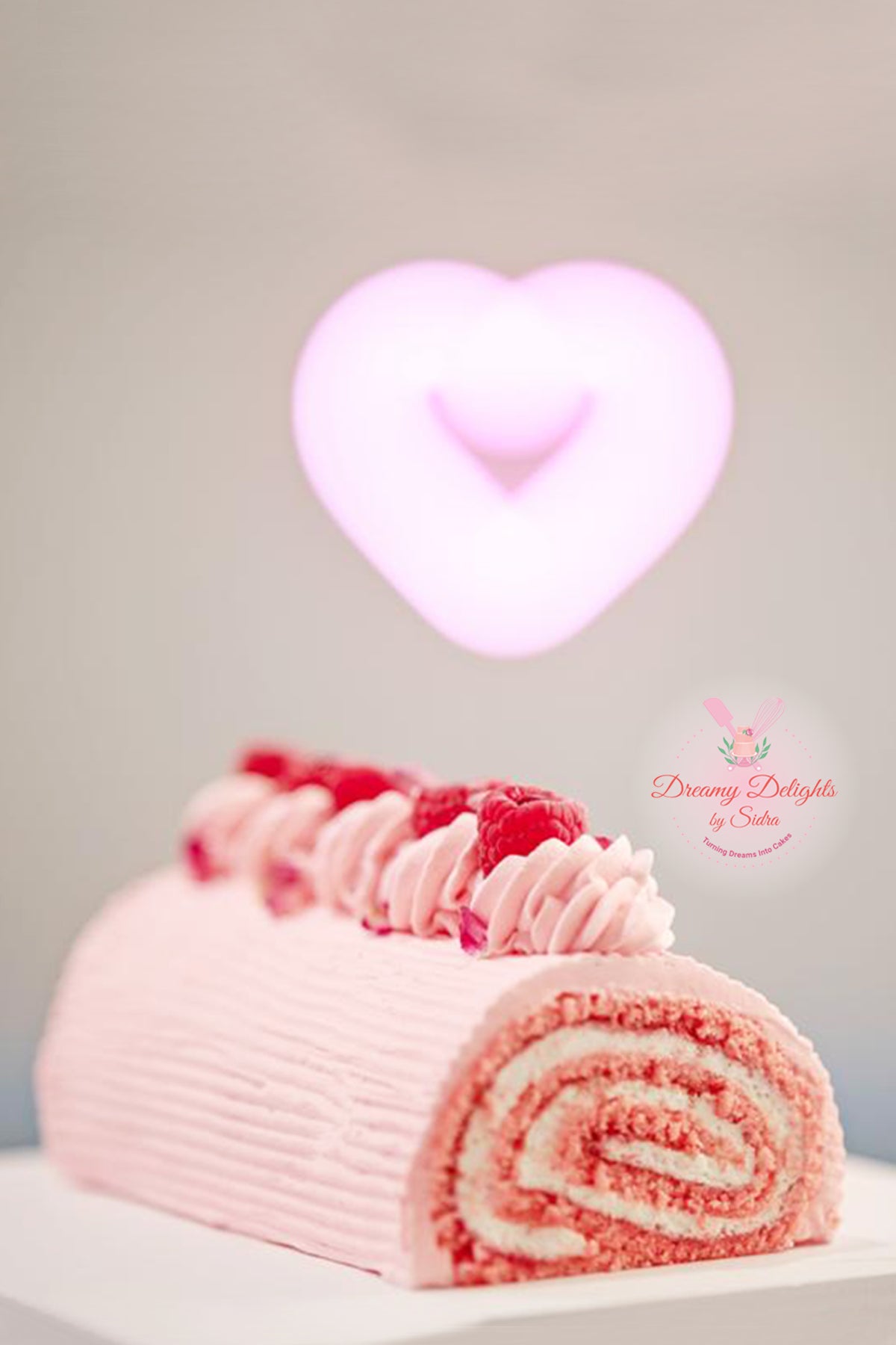 Raspberry Swiss roll