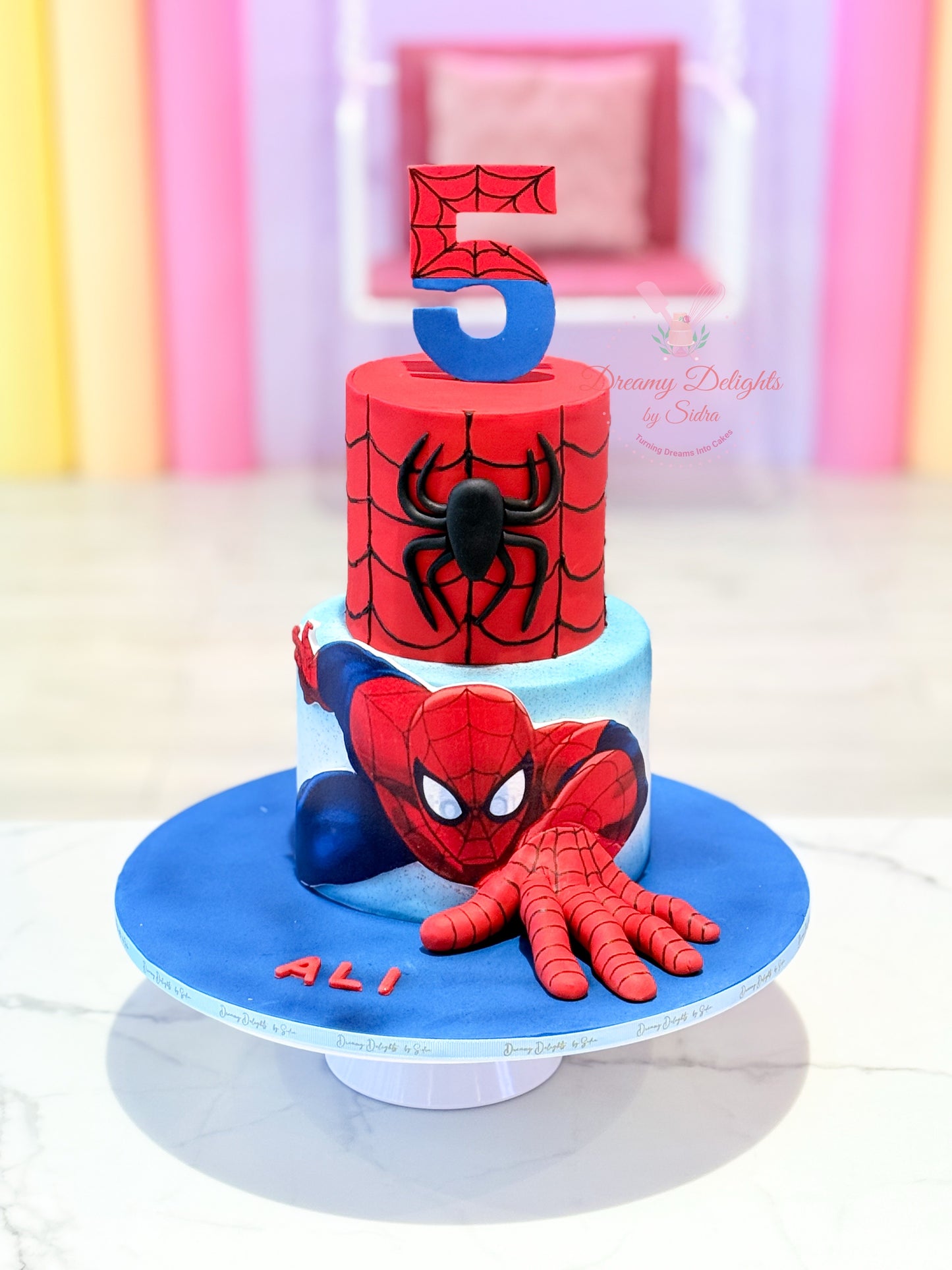 Spiderman Superhero Theme Cake