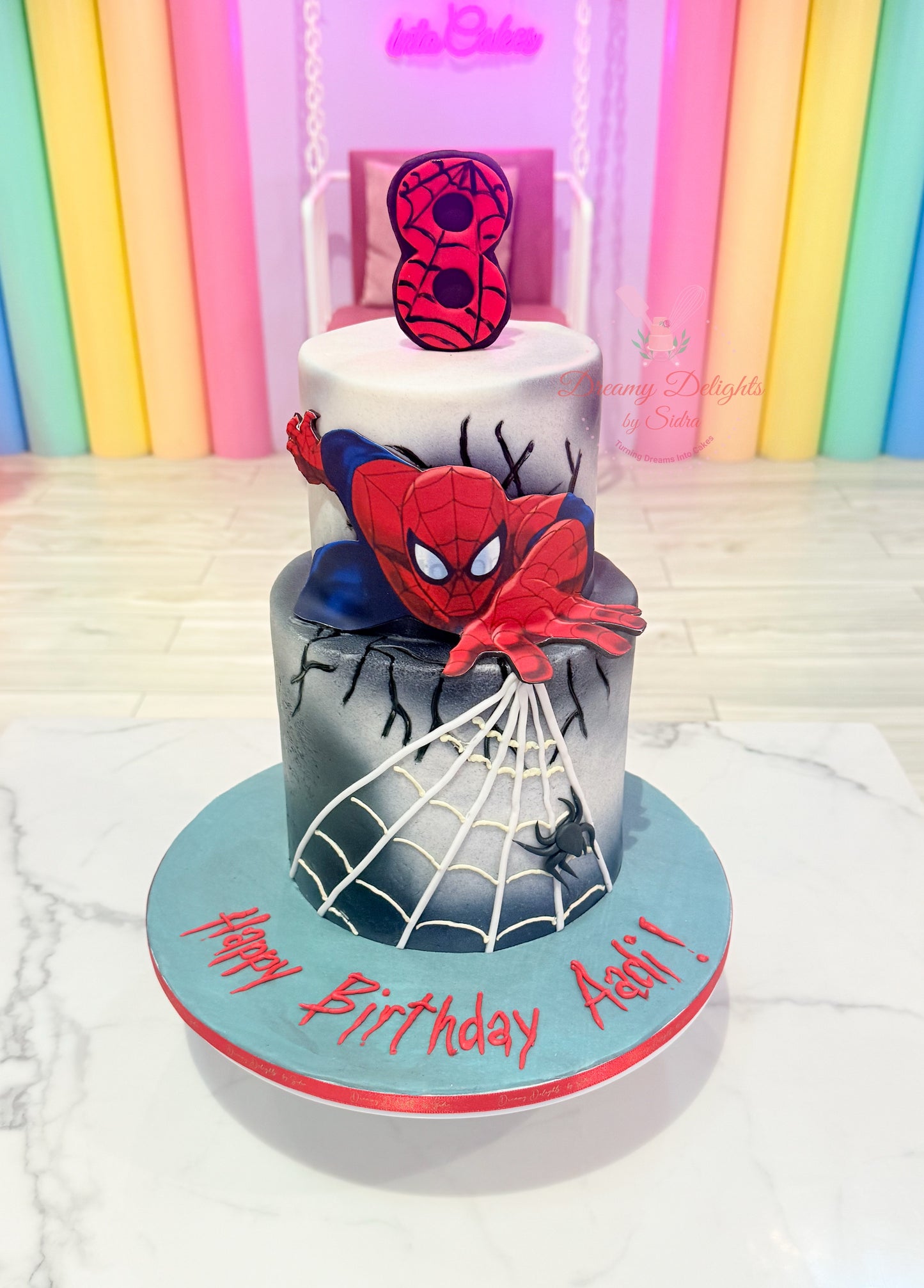Spiderman Superhero Theme Cake