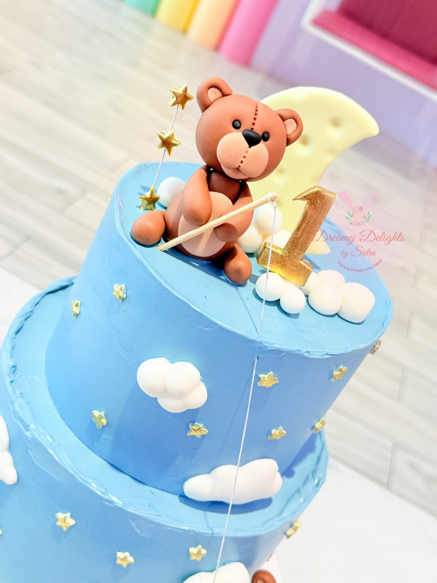 Teddy Bear First Birthday Cake