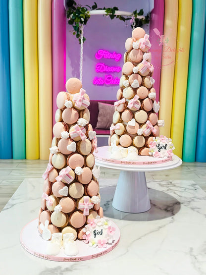 Baby shower macaron tower