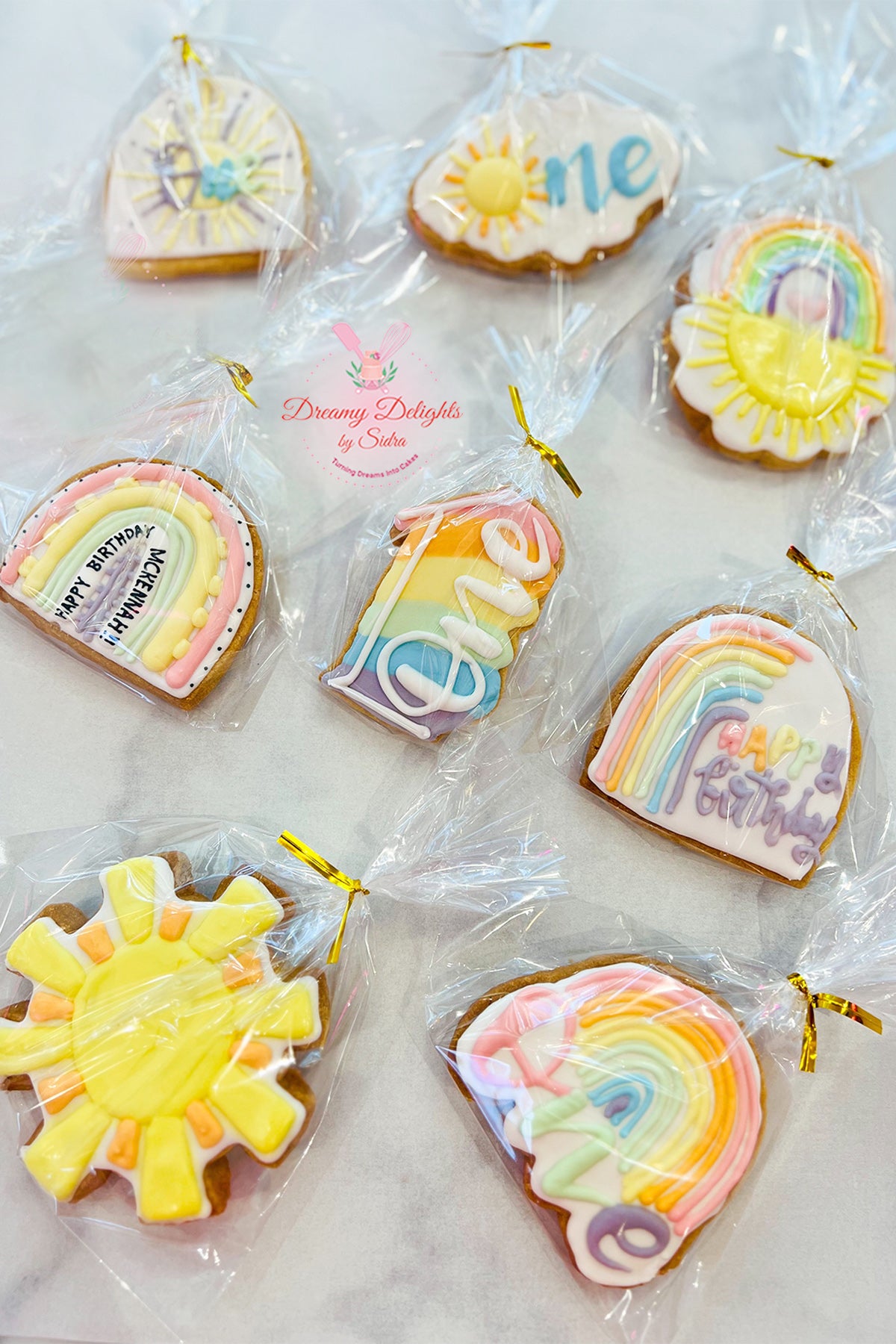 Rainbow and Sunshine Cookies