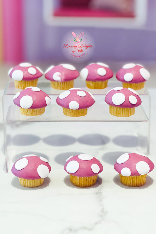 Mushroom Theme Mini Cupcakes