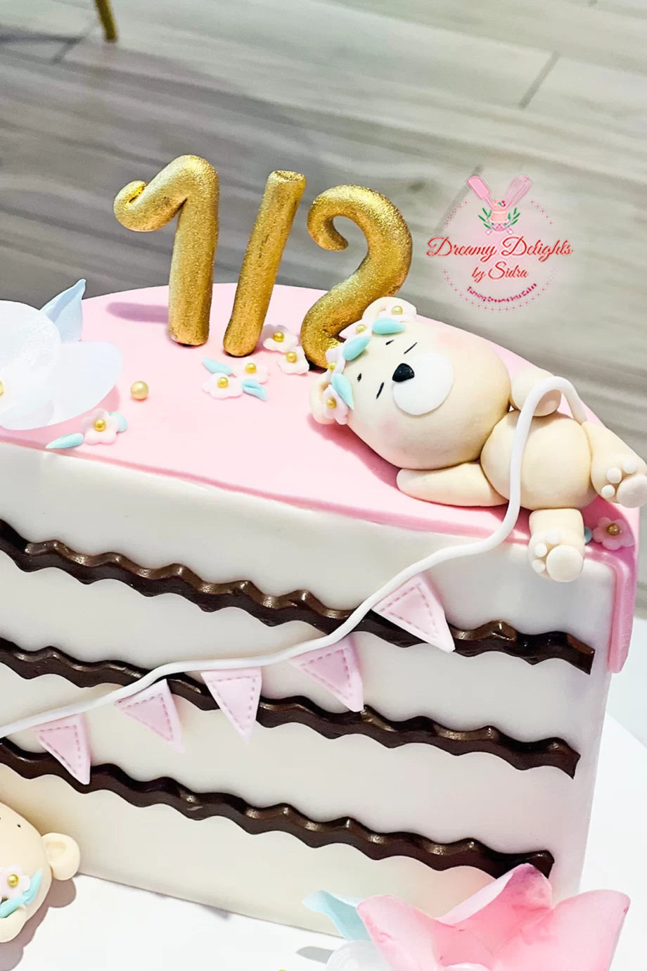 Half Birthday teddy Cake