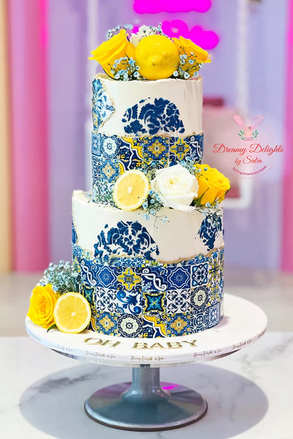 Lemon and Tiles cake
