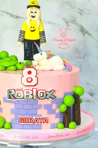 Pink Roblox Cake